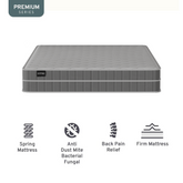 Konelle Fabric Bed Frame + Somnuzยฎ Durafirm 10" Spring Mattress